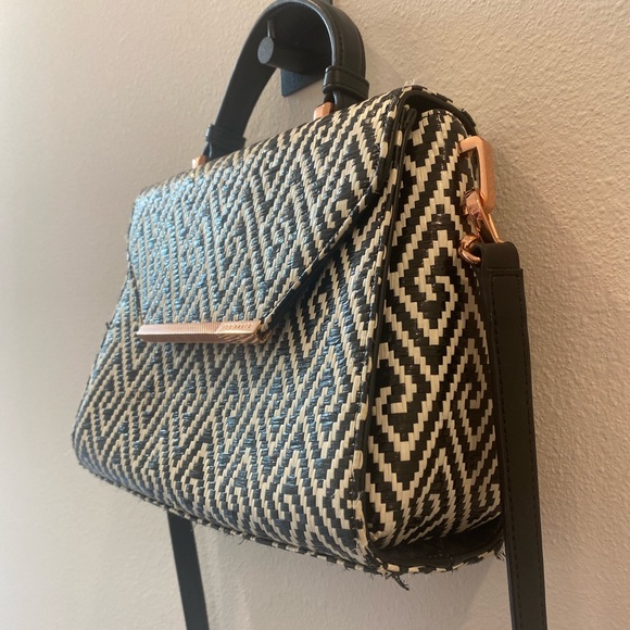 Ted Baker London Black & White Woven Purse with rose gold accents - Picture 5 of 11